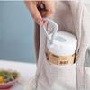 300ML Coffee Cups with Lids Portable Cute Leakproof Reusable Tea Juice Soap Mugs Food Thermal Jar Wheat Straw Travel Drinkware