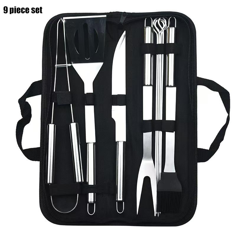 Stainless steel barbecue set barbecue combination tool outdoor barbecue storage portable bag barbecue tool