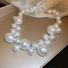 New Imitation Pearl Pearl Elegant Adjustable Neckchain Light Luxury Retro Collarbone Chain For Bridal