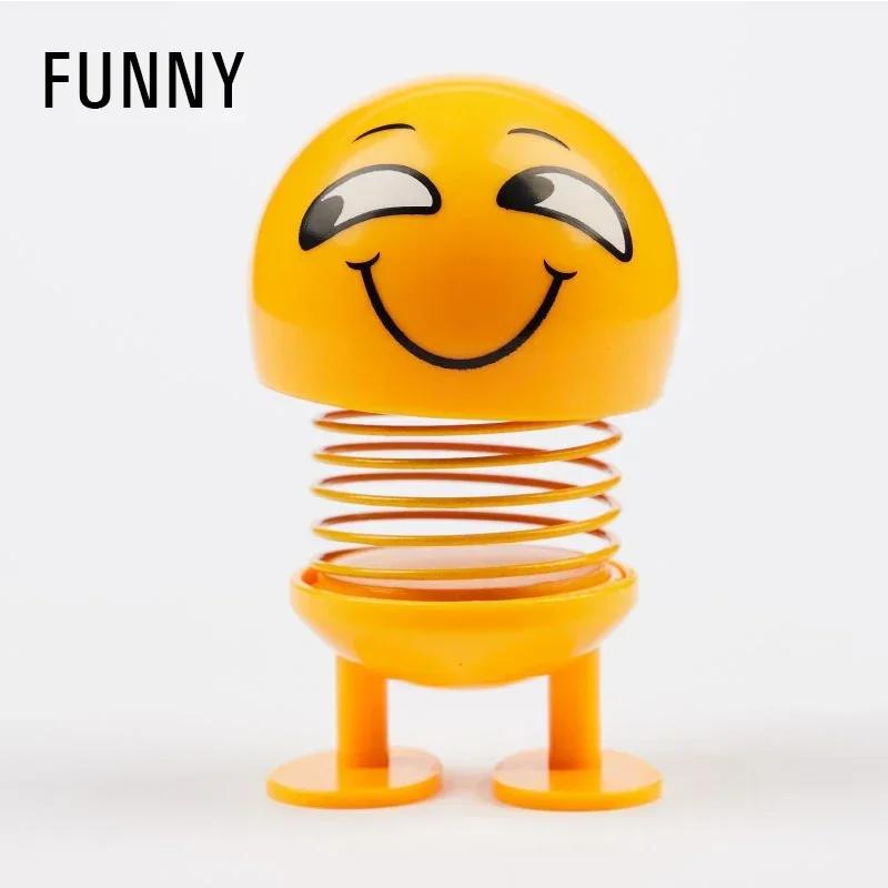 Creative Funny Shake Head Doll Car Ornament Kawaii Indoor Doll Small Decoration Accessory for Vehicle Decor