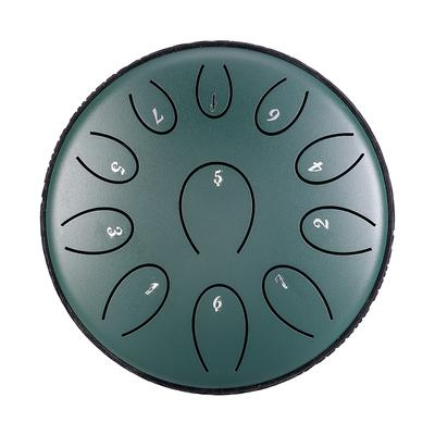 Hluru Steel Tongue Drum 6 Inch 11 Notes Glucophone Drums D5 Ethereal Drum For Beginner Handpan Musical Instruments