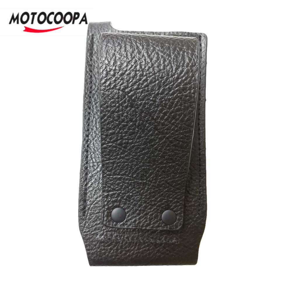 Motorcycle Walkie-Talkie Leather Holster: Fits Handheld Radios GP338D, XIRP7500/7550, P8668