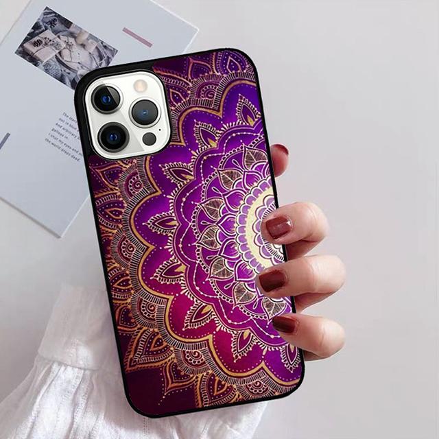 Mandala Blume Totem Handyhülle Für iPhone 17 Air 16 15 14 13 12 11 Pro Max Plus Max Hülle Schale