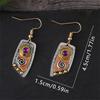 New Retro Leather Pattern Fashion Personality Camouflage Leopard Print Symmetrical Women's Earrings Wholesale