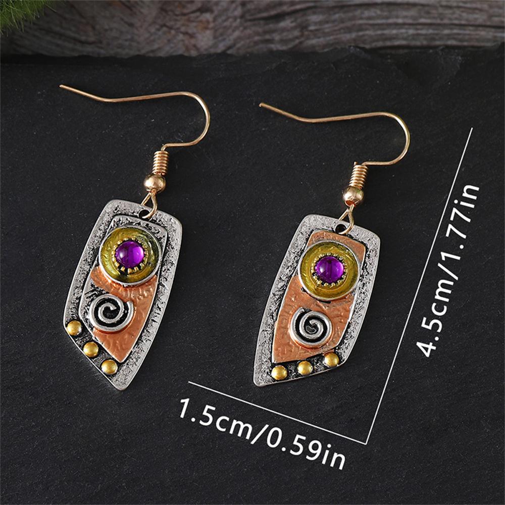 New Retro Leather Pattern Fashion Personality Camouflage Leopard Print Symmetrical Women s Earrings Wholesale античный серебряного