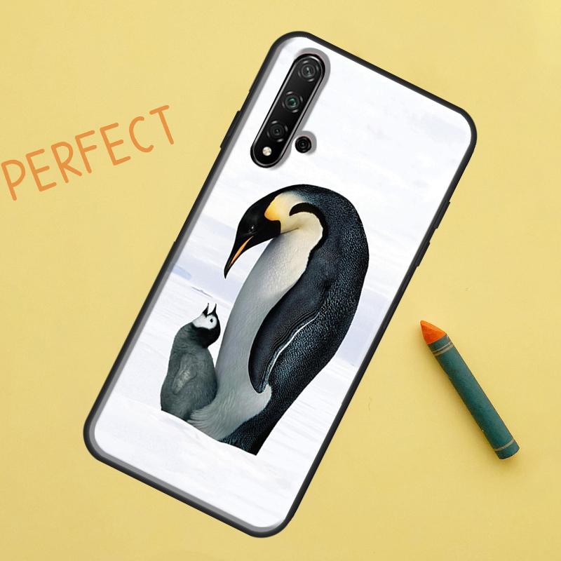 Penguin Snow Arctic Cute Animal For Huawei Nova Y91 Y70 Y72 Y73 Y60 Y90 Y61 8i 7i 11i 12i 12s 9 10 SE P20 P30 P40 Lite Case