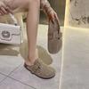 Retro rhinestone one-pedal Muller shoes Mary Jane flat-bottomed versatile bag head half slippers women's 2025 spring and autumn new models