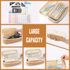 Cute Canvas Pencil Case Student Color Block Stationery Storage Bag Multifunctional Large Capacity Pen Bag Organizer Pouch
