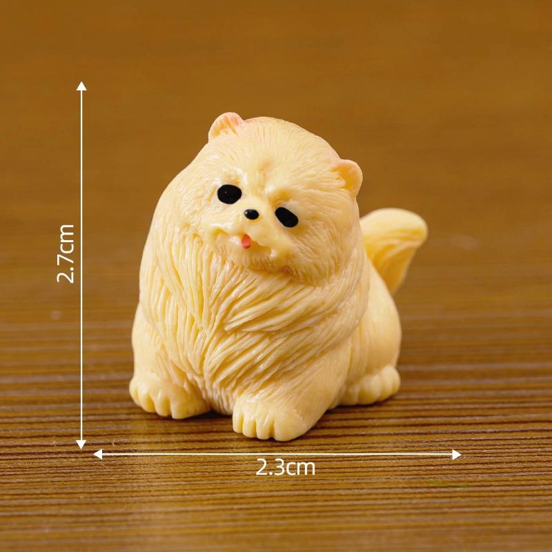 Micro Landscape Cute Little White Dog Doll Blind Box Garden Decoration AccessoriesCar Desktop Mini Ornaments