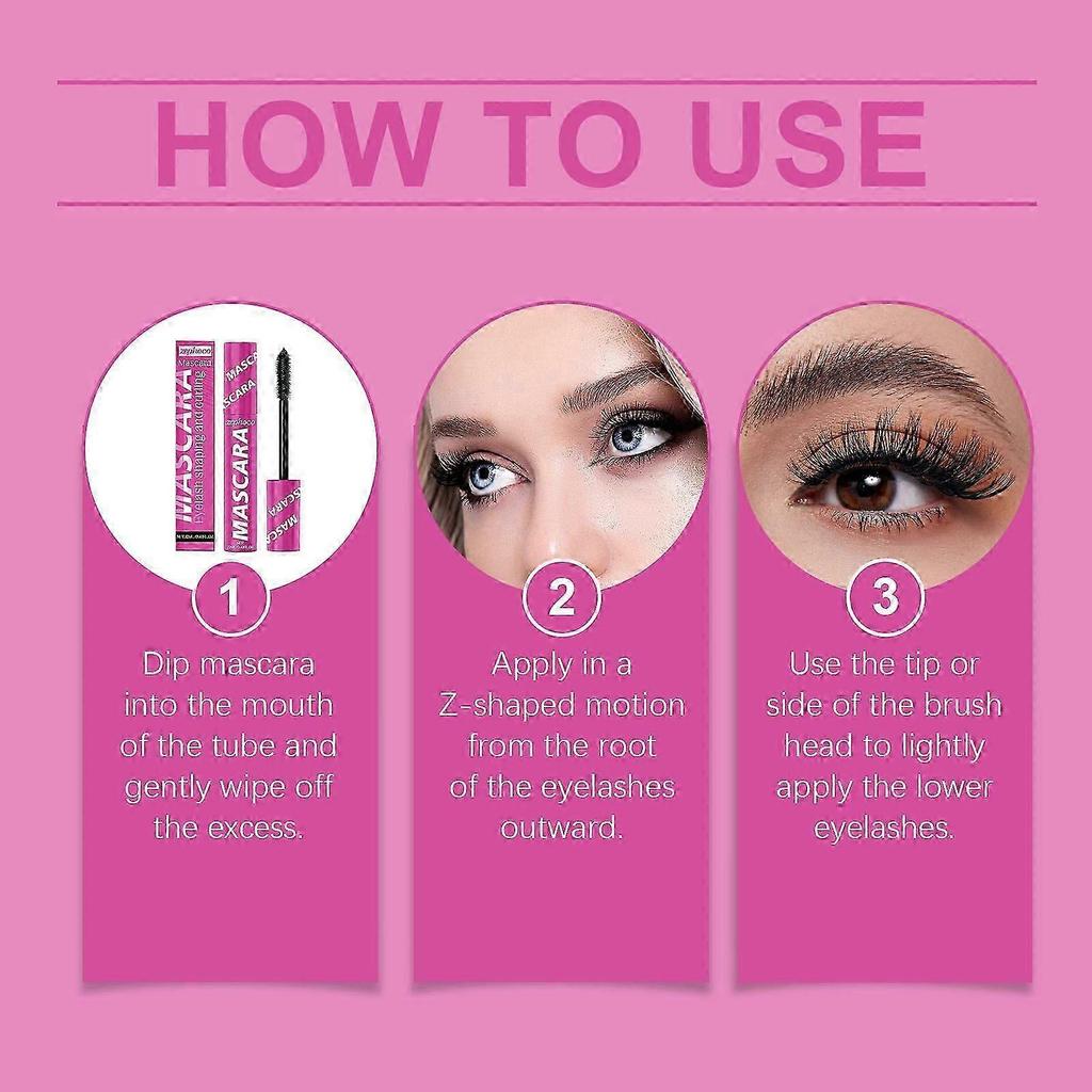 Long-Lasting Volumizing Mascara with Natural Curl & Thickness | Nourishing Formula with Castor Oil & Stearic Acid for Instant Volume, Perfect Curl & L