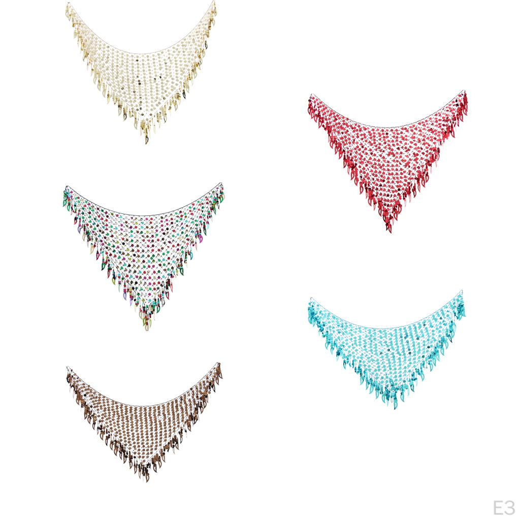 Belly Dance Costumes Hip Scarf Wrap Belt Skirt Sequins Triangle