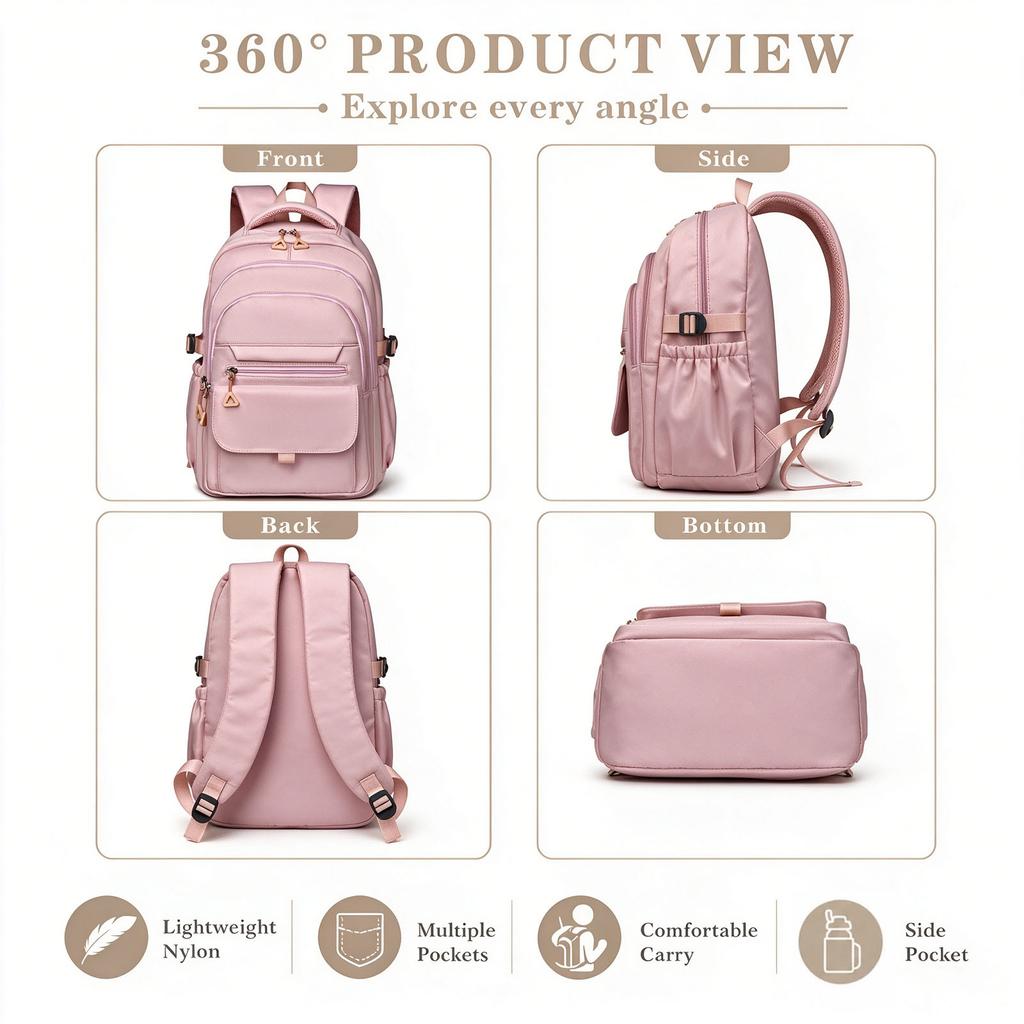 Versatile Color 15.6 Inch Laptop Backpack for Students, Cloth Casual Travel Backpack