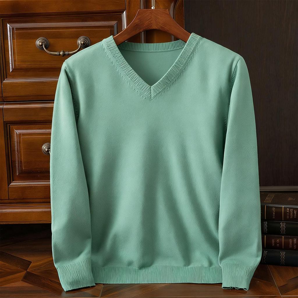 Pánské Dámské vysoce kvalitní podzimní zima pletený svetr svetr s výstřihem do V Dlouhý rukáv Topy Halenka Společenské oblečení Košile Košile Pro muže