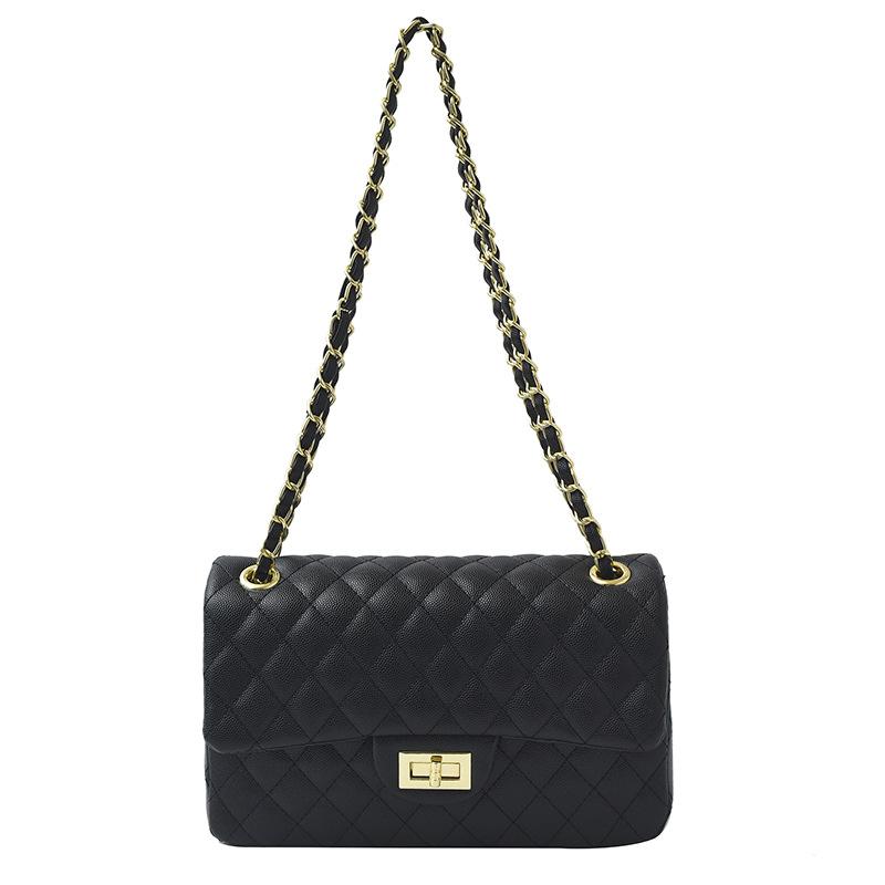 Borsa quadrata piccola alla moda borsa a spalla con texture di nicchia nuova borsa a tracolla da donna con catena di diamanti