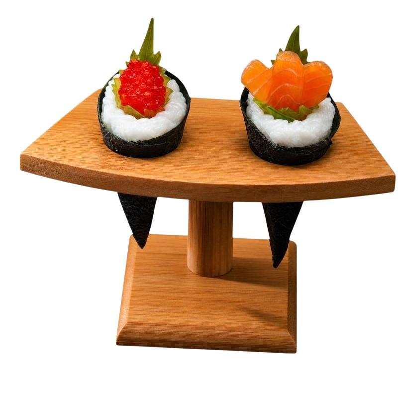 Wooden Bamboo Sushi Making Rack Multi Purpose Roll Holder Suitable For Sushi Ice Cream Bento Food Making Accessory