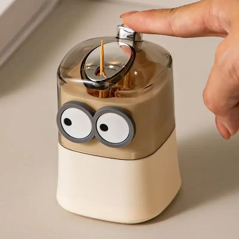 Automatic Pop-up Toothpick Box Creative Toothpick Storage Box DIY Home Living Room Dining Room Push-type Toothpick Holder