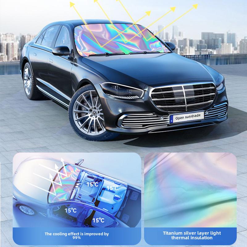 Universal Titan Silber Laser Auto Sonnenschutz - Wärmeisolierung & Sonnenschutz