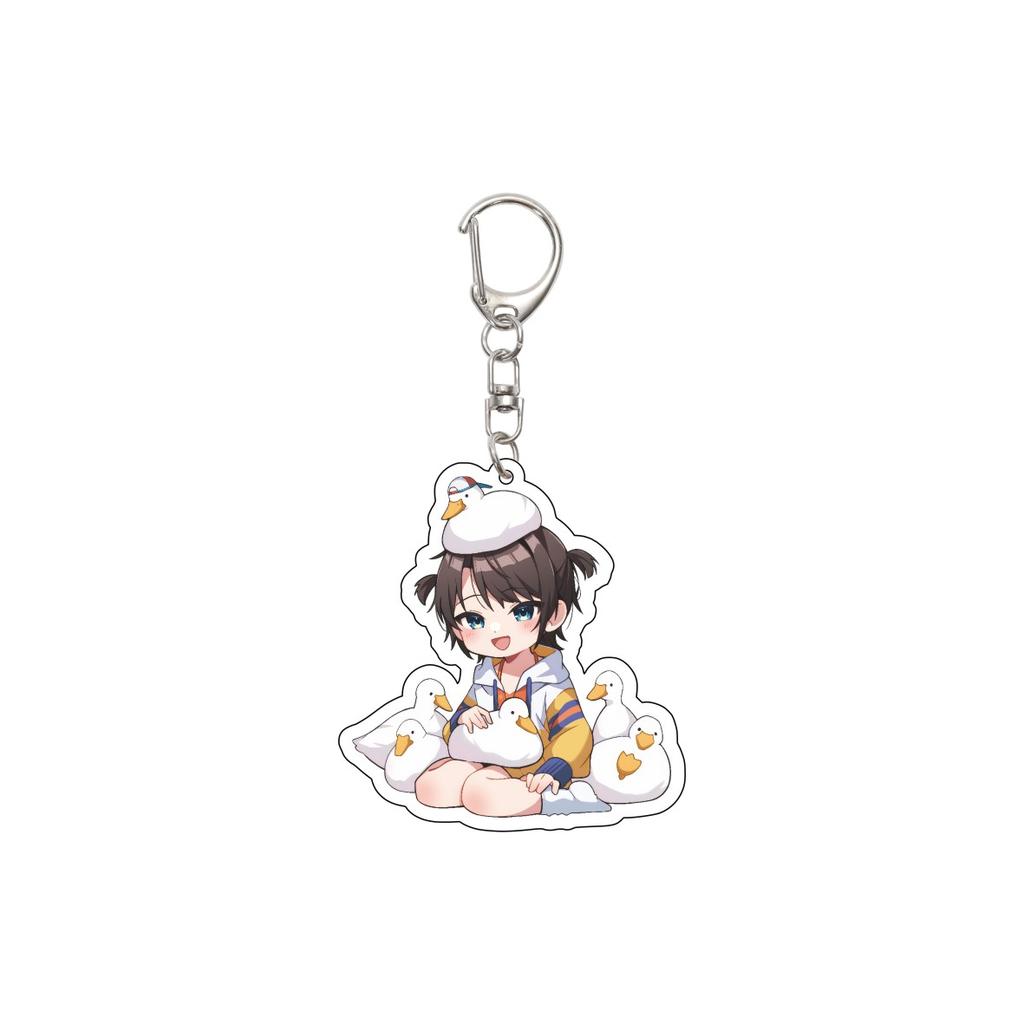 55MM Anime hololive Keychain Tokino Sora/Robocosan/Ōokami Mio/Shirogane Noel Key Chain Acrylic Model Plate Christmas Gifts