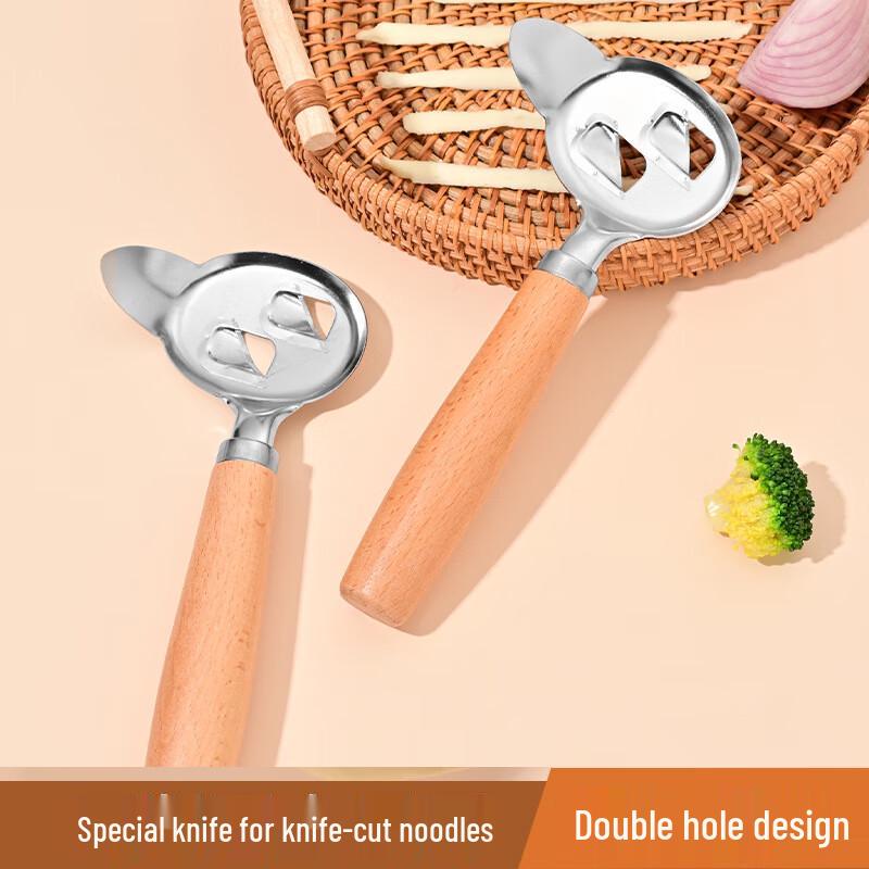 Pabei Beechwood Double-Head Noodle Cutter & Peeler