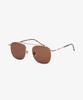 Seupeulingseuteulingseu Vintage Modern Square Shape Sunglasses Page 888 [Gold]