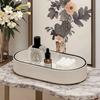PU Leather Storage Box Home Entran Jewelry Organizer Box Desktop Cosmetics Misllaneous Tray Home Living Room Decoration
