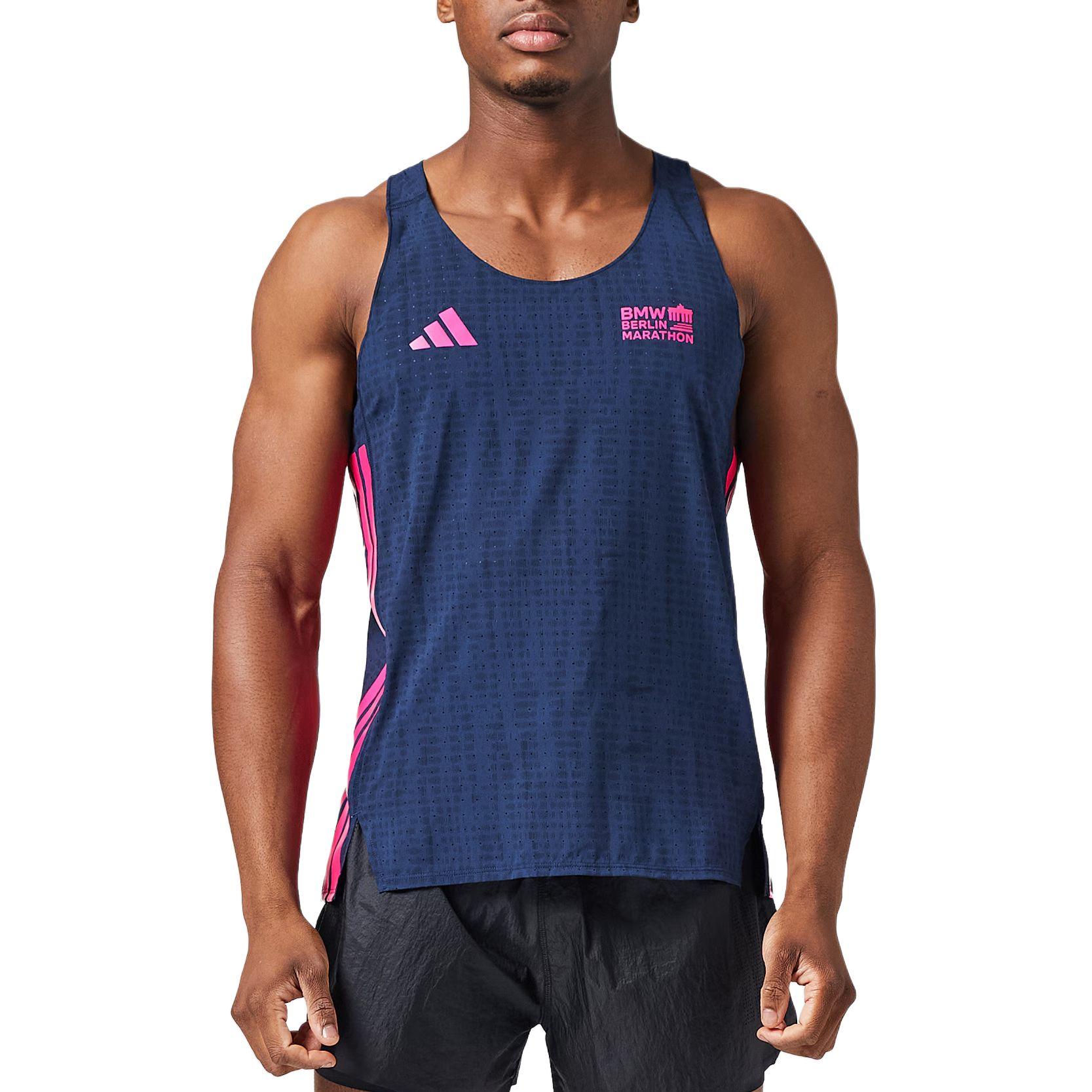 

Adidas Мужская майка для бега Adizero Berlin Marathon, влагоотводящая, легкая, дышащая, топ JZ0136 XL