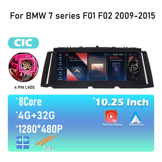 

10.25 Android 14 System For BMW 7 series F01 F02 2009-2015 CIC NBT System IPS Screen Car Player Multimedia GPS Navigation Video