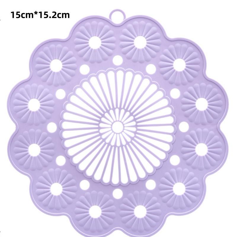 Silicone Flower Coasters Heat Insulation Anti-scald Waterproof Mats Creative Scandinavian Style Coffee Coaster Kitchen Accessory