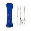 3pcs/set Dinnerware Portable Printed Stainless Steel Spoon Fork Steak Knife Set Travel Cutlery Table