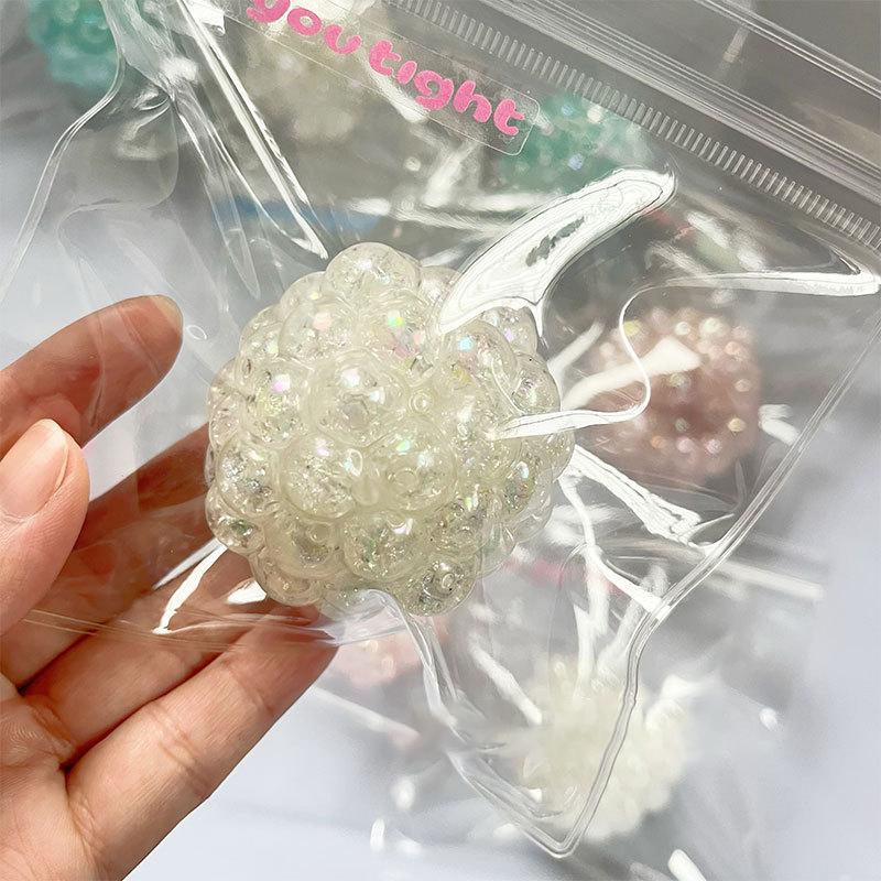 

Creative Explosive Bead Pearl Burst Bead Ball Decompression Toy Slow Rebound Toy Children Stress Relieving Toys білий