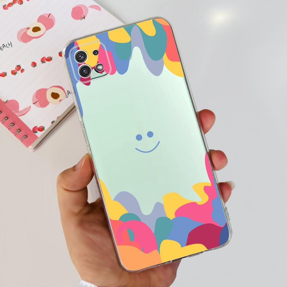 Stylish Phone Case For Samsung Galaxy A22 5G A22S A22 4G Transparent TPU Soft Silicone Back Cover For Samsung A22 A225F A226B