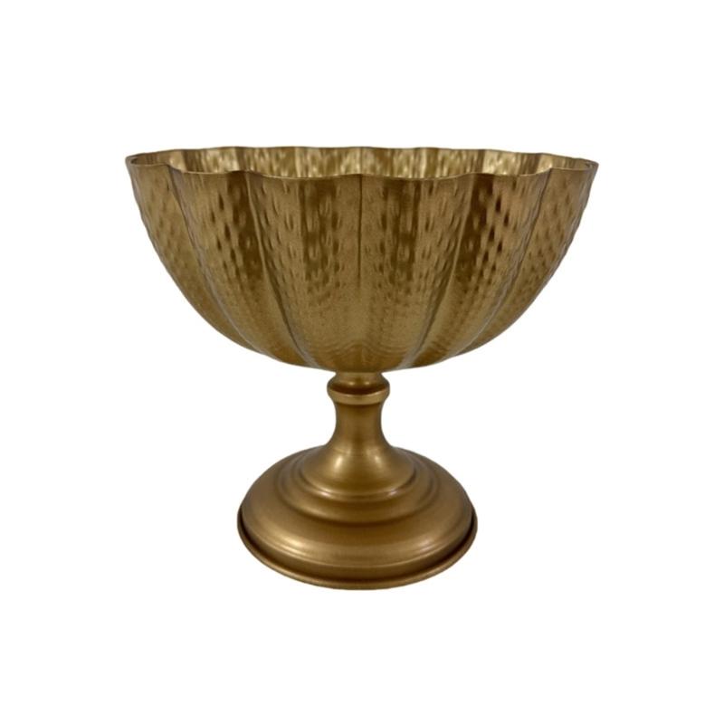 Distressed Gold Vases Indoor Decorative Flower Container for Sitting Room Or Garden Setting