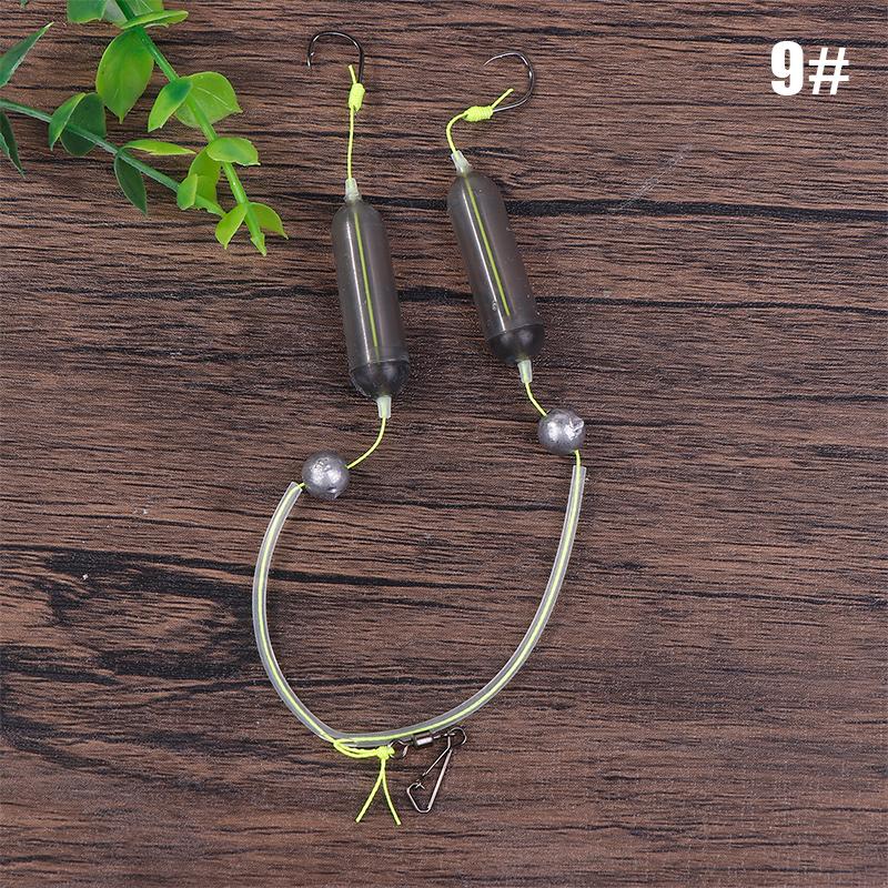 

1 шт. рыболовный крючок с противоразрывной основой, двойной крючок для ловли живой наживки с двойными бородками для держателя наживки из высокоуглеродистой стали 9