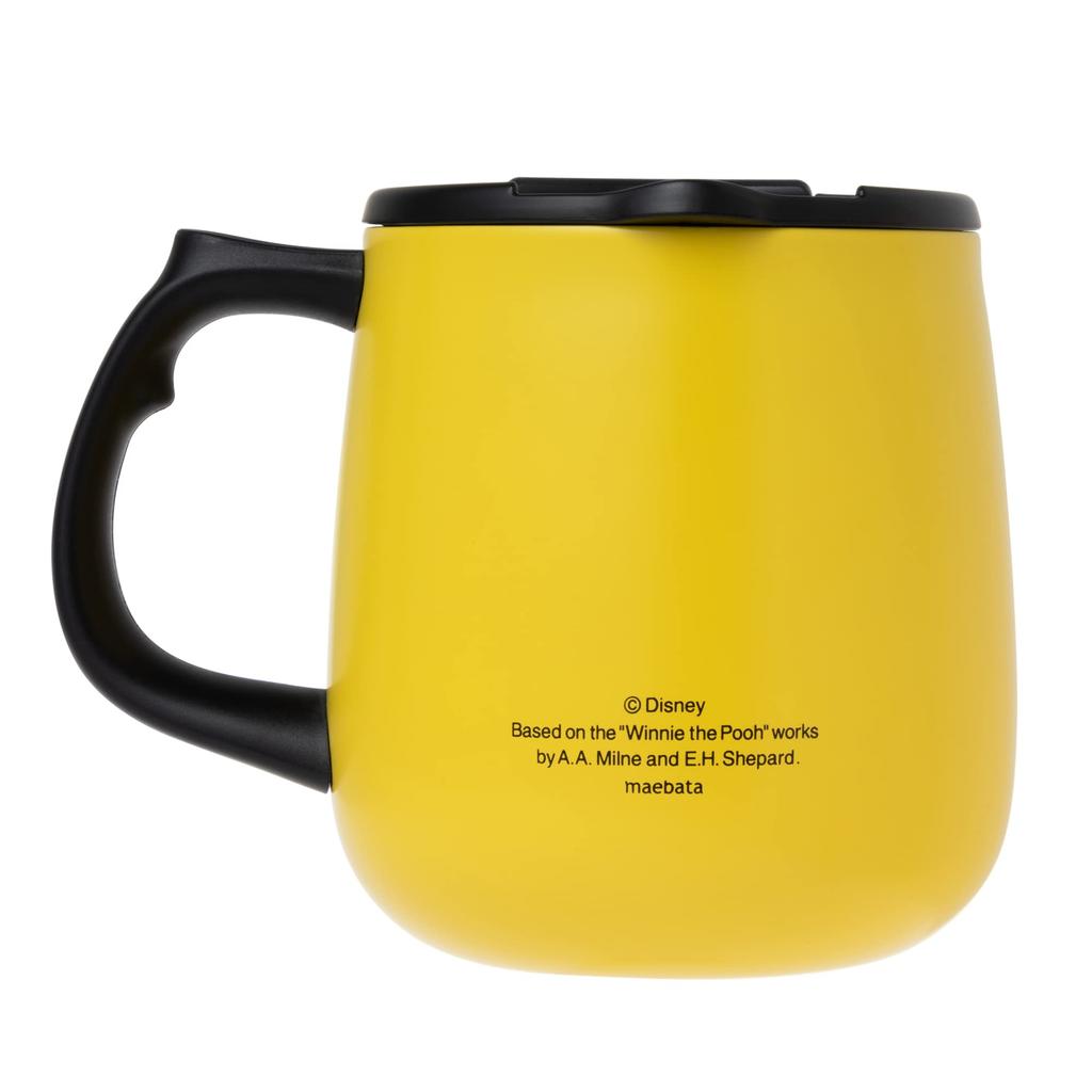 Maebata Winnie the Pooh Stainless Steel Mug with Lid Face Mug Boxed Insulating Structure Thermo Stainless Steel 300ml Disney 52822 Thermal/Cold D-WP33