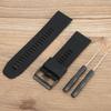 26mm Uhrenarmband Silikon Dornschließe Wasserdichtes Uhrenarmband Passend für Garmin fenix 5Xplus (Schwarz)