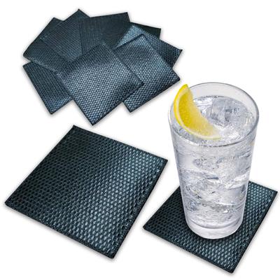 MMmall Coaster Cloth Snack Club Cabaret Club Absorbent Coaster Set of 10 (Black, Square)