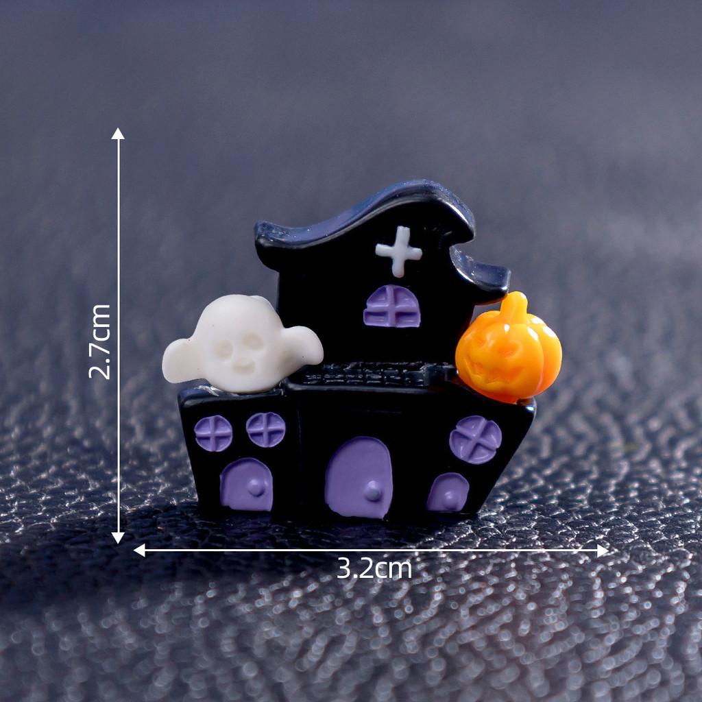 Entzückender Halloween-Bär und Elf Mini-Figuren Harz Handwerksdekorationen DIY