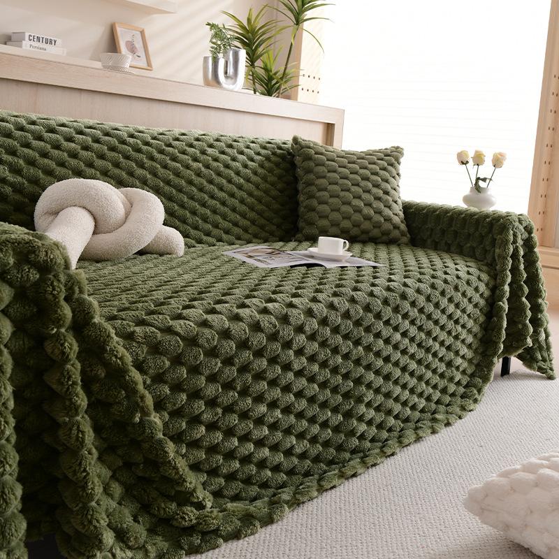 Sofa Cover Cloth Winter Plush Anti-slip Sofa Cover New Anti-cat Scratch Cushion Blanket