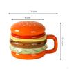 Microwave Hamburger Mug | shiny tangerine Finish, with Lid, for Kitchen