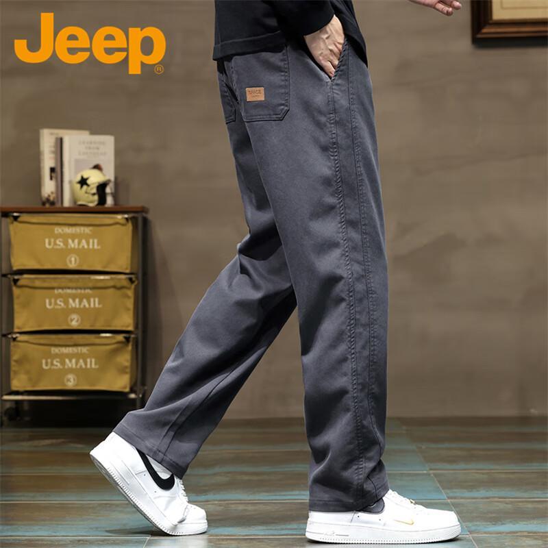

JEEP Men s Lyocell Blend Loose Straight-Leg Casual Pants 2XL
