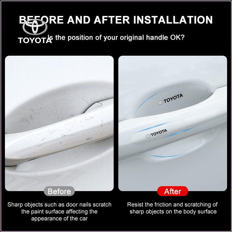 Car Anti-scratch Protective Film Car Door Handle Stickers for TRD Toyota Corolla Auris Yaris Rav4 CHR Camry40 Prius
