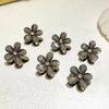 4Pcs Hair Pins Camellia Flower Shape Mini Gripper Side Bang Small Hair Claw Commuting Dating Dinner