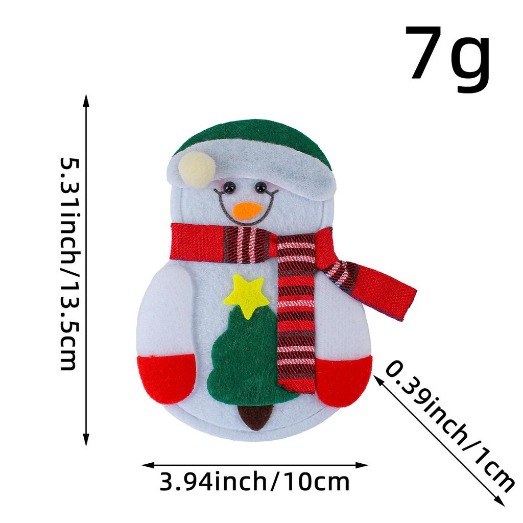 Christmas Decoration Mouth Dining Table Decoration Santa Claus Knife And Fork Set Home Cutlery Set Non-Woven Christmas Snowman Knife