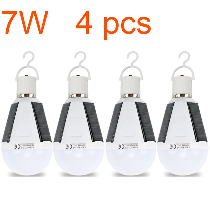 Wiederaufladbare LED-Glühbirne E27 LED-Solarlampe 7W 12W 85V-265V Außen Notfall Solarbetriebene Glühbirne Reise Angel Camping Licht