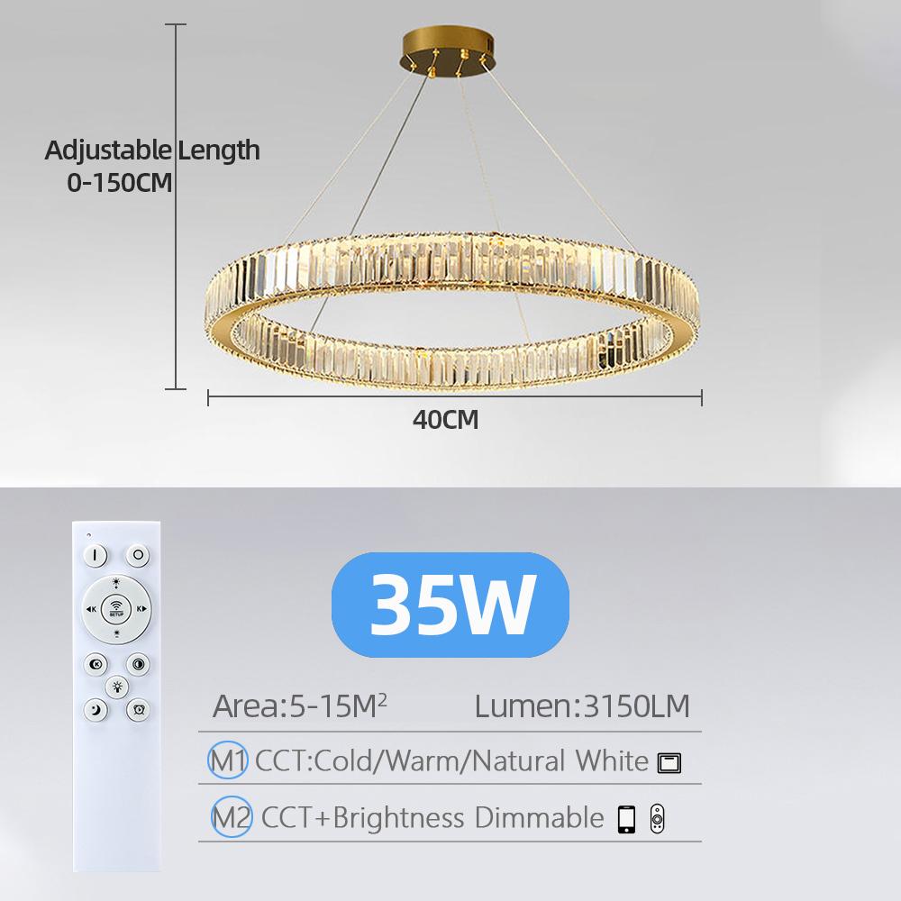 

Скандинавская роскошь Светодиодные хрустальные кольцевые люстры для гостиной, столовой, современный минимализм, хрустальный подвесной светильник, подвесная люстра