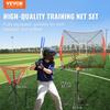 7x7 Ft Baseball Softball Practice Net, Portable Baseball Training Net for Hitting Catching Pitching, Backstop Baseball Equipment with Bow Frame, Carry