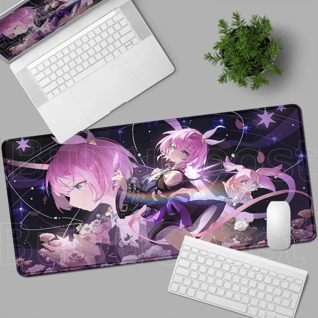 New Pretty Anime Girl Cyrene Mouse Pad Pink Cute Honkai Star Rail Desk Mat Laptop Gaming Mousepad Keyboard Desktop Table Mat XXL