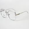 New TR90Square large frame anti-blue light flat glasses Personalized plain face-covering decorative myopia glasses frame
