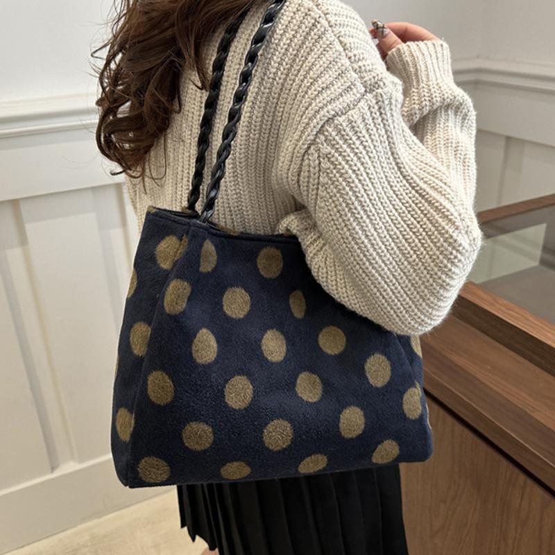 Retro Suede Tote Bags for Women Shoulder Bags Large Capacity Armpit Bag Shopping Bag Class Bags for Girl Designer Bag