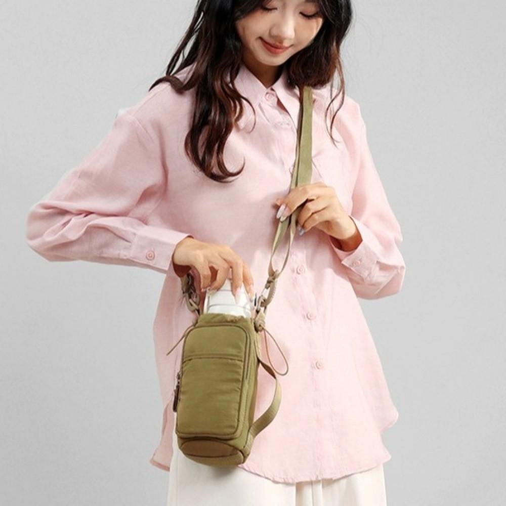 Large Capacity Crossbody Phone Pouch Nylon Women's Fitness Bag Water Bottle Storage Bag  Gym